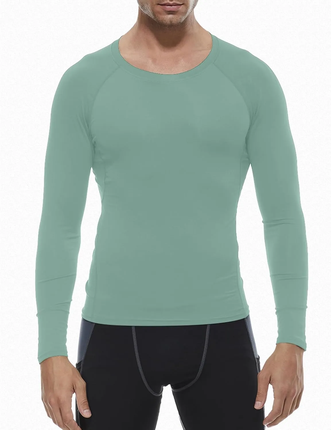 SPVISE 1 or 3 Pack Men's Compression Shirts Long Sleeve Workout Gym T-Shirt Running Top Cool Dry Sports Baselayer Undershirts
