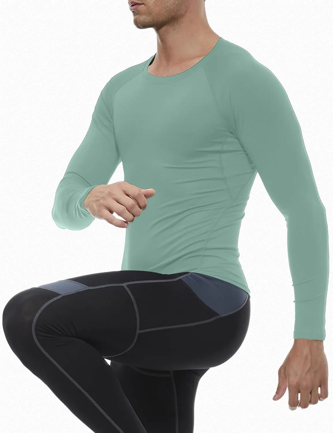 SPVISE 1 or 3 Pack Men's Compression Shirts Long Sleeve Workout Gym T-Shirt Running Top Cool Dry Sports Baselayer Undershirts
