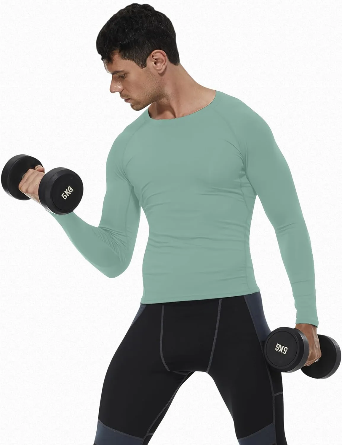 SPVISE 1 or 3 Pack Men's Compression Shirts Long Sleeve Workout Gym T-Shirt Running Top Cool Dry Sports Baselayer Undershirts