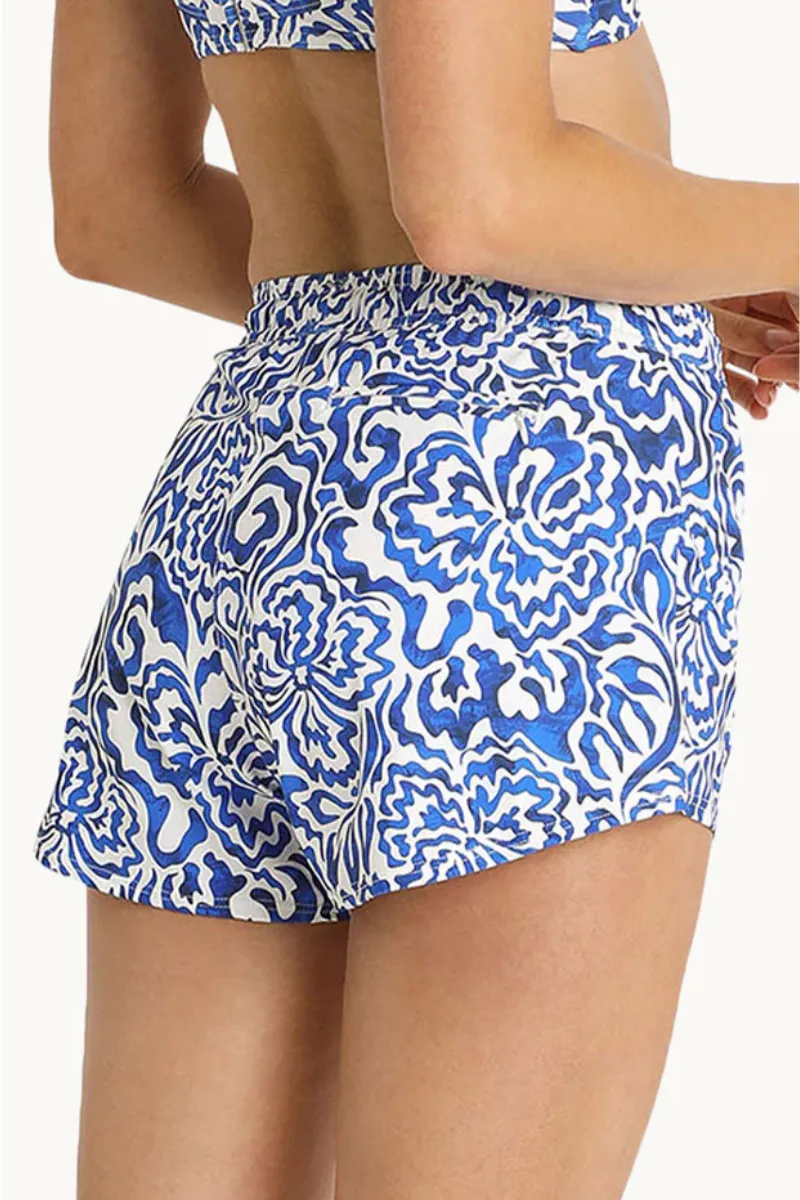 Sunseeker Corfu Elastic Waist Swim Lycra Short Blue