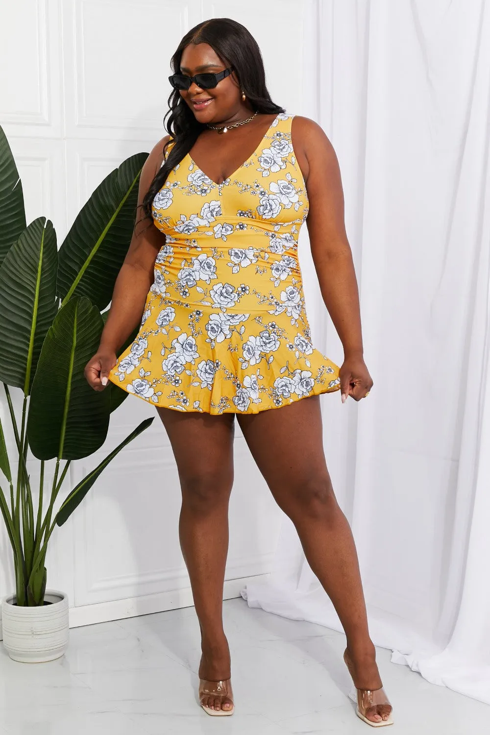 Swim Dress in Mustard