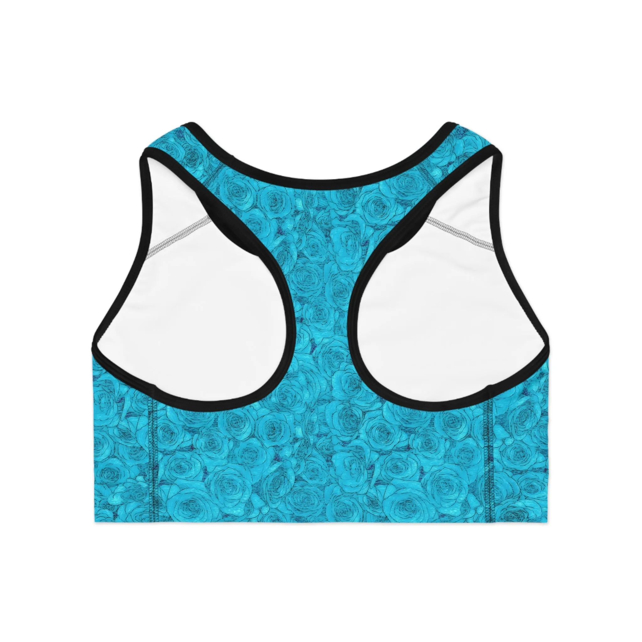 Turquoise Rose Sports Bra