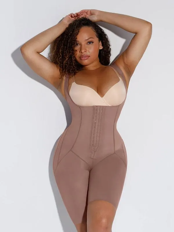 U Shaped Open Bust Tummy Control Shapewear Bodysuit