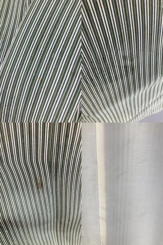 Vintage 1960s Green Pinstripe Silk Kimono