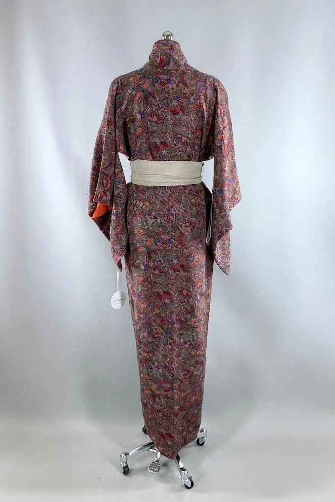 Vintage Grey Gardens Silk Kimono