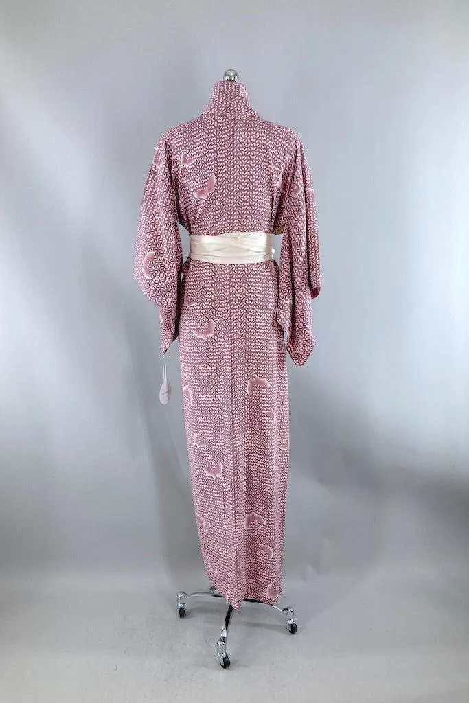 Vintage Lavender Butterflies Kimono