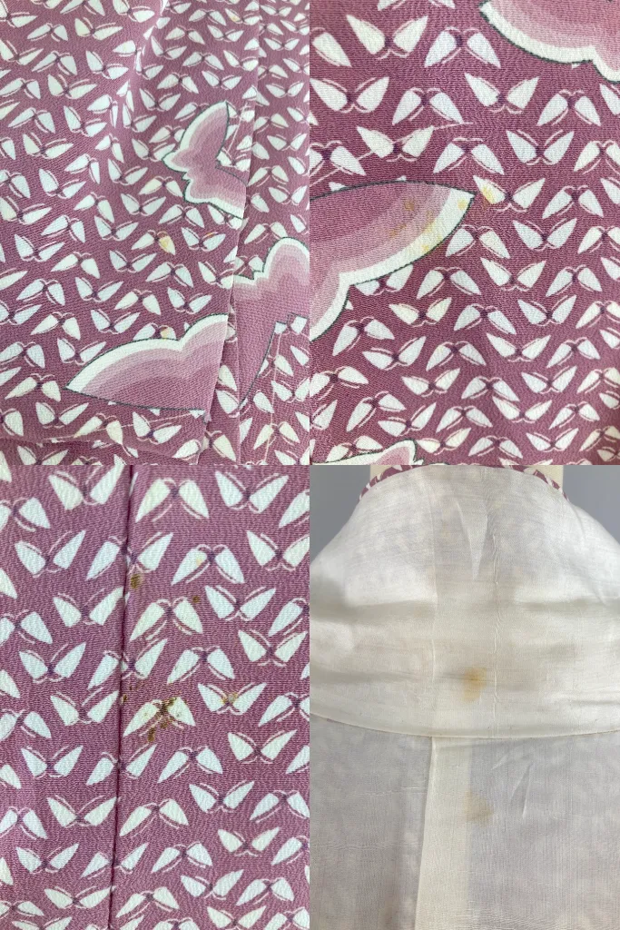 Vintage Lavender Butterflies Kimono