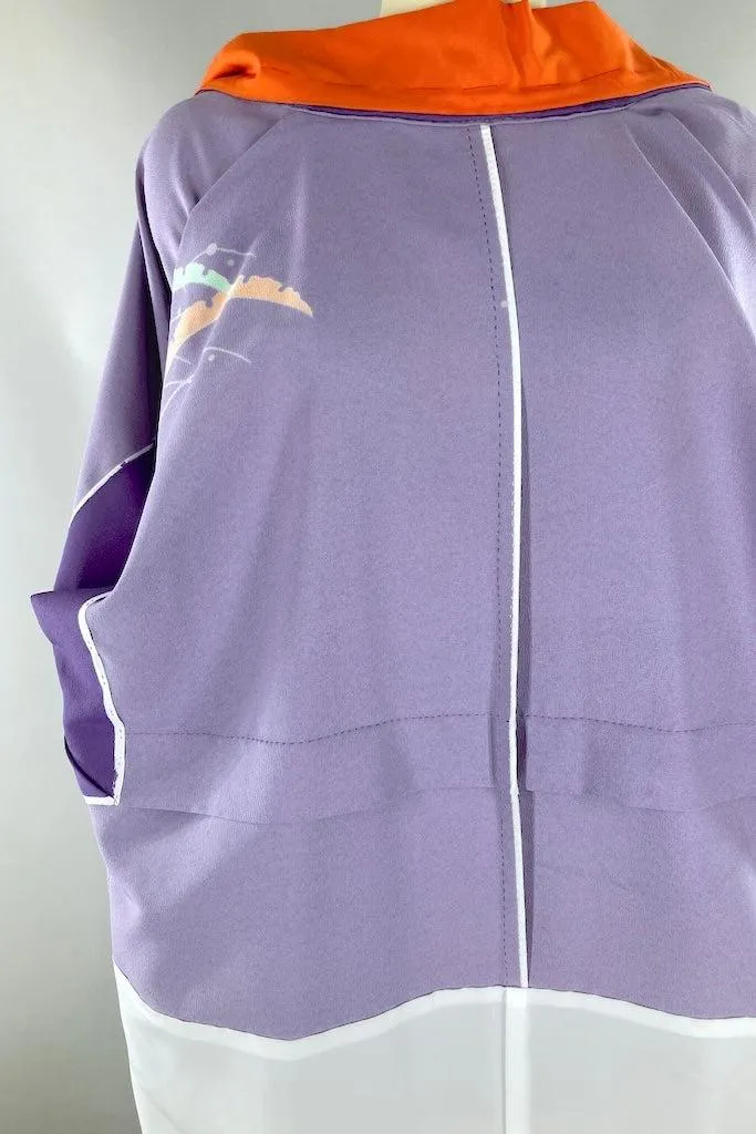 Vintage Purple & Mint Abstract Kimono