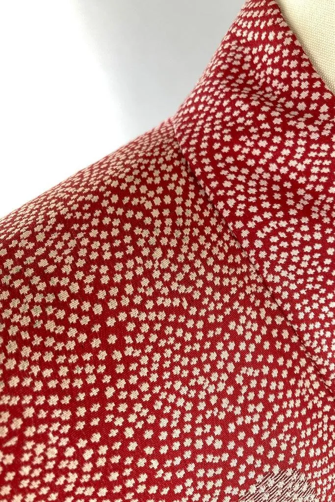 Vintage Red & Gold Silk Kimono