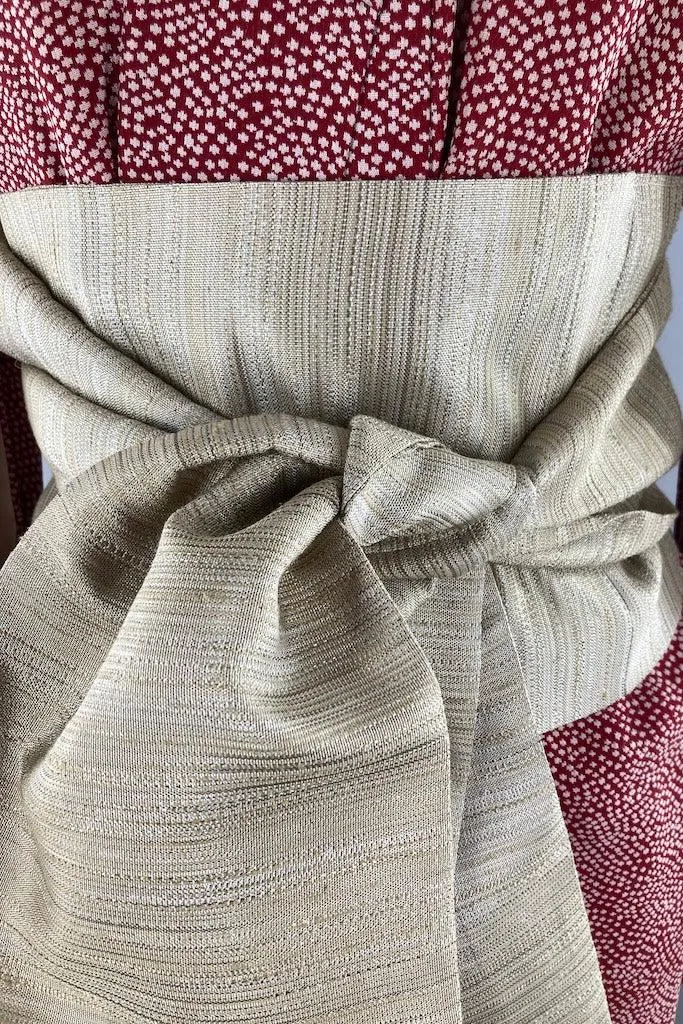 Vintage Red & Gold Silk Kimono