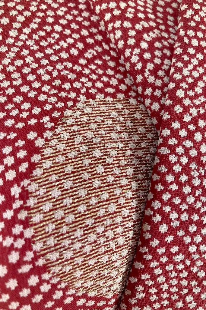 Vintage Red & Gold Silk Kimono