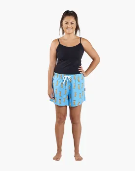 WOMENS MEERKAT BAMBOO WOVEN SLEEP MID SHORT