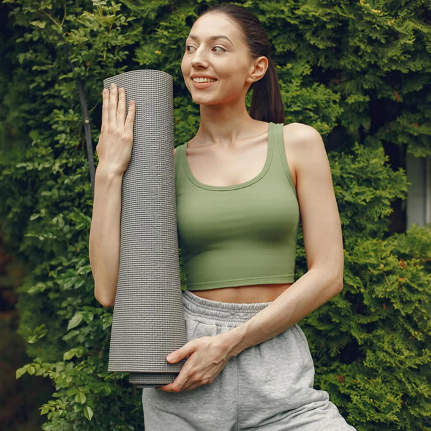 Women's Scoop Neck Racerback Longline Sports Bra, Medium Support with Removable Padded, Crop Tank Yoga Workout Tops