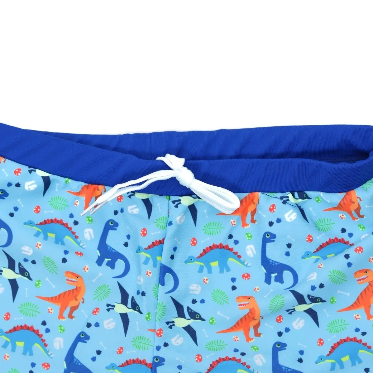 Yellow Bee All Over Dino Print Trunks for Boys