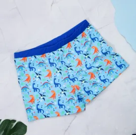 Yellow Bee All Over Dino Print Trunks for Boys