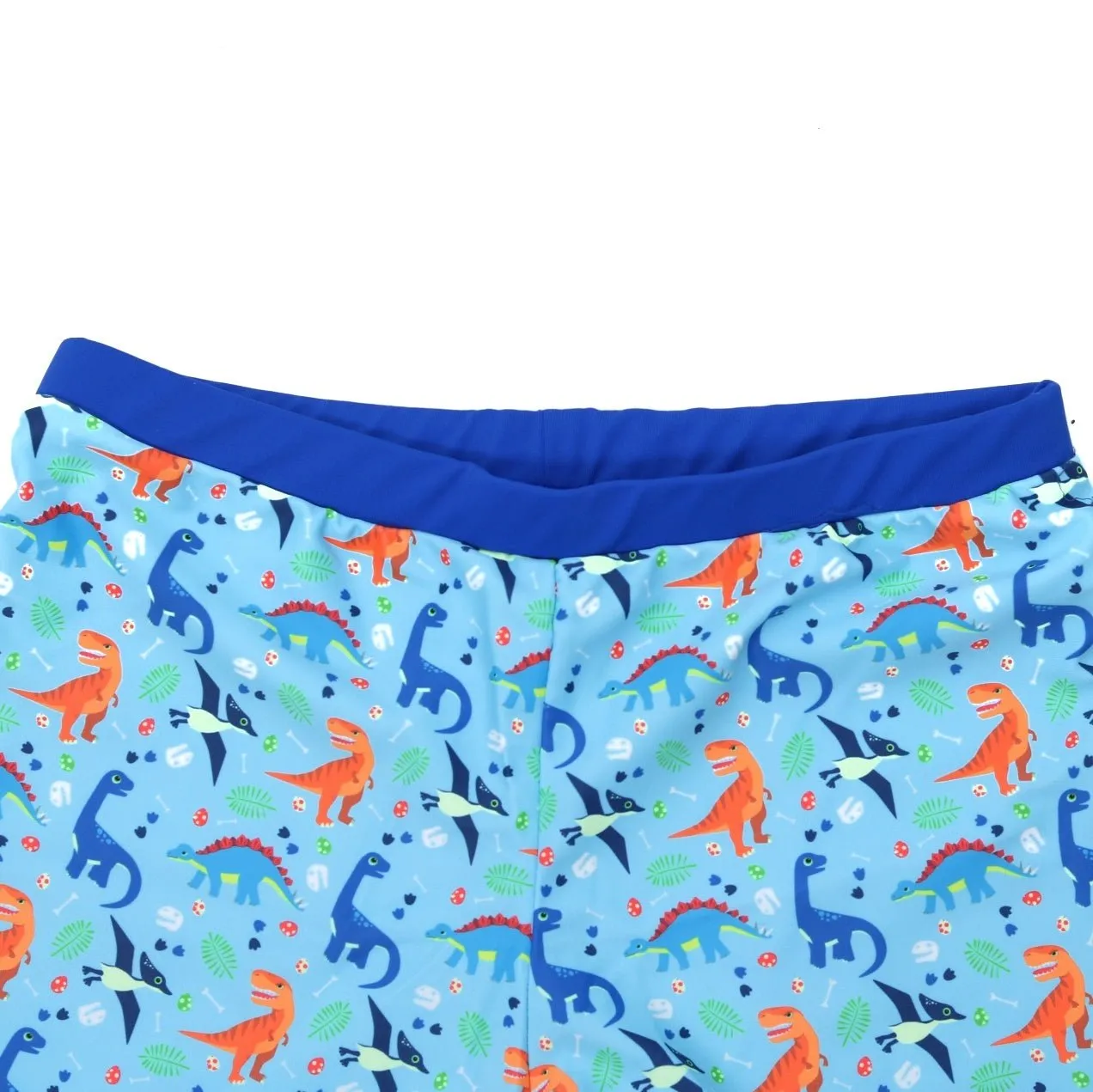 Yellow Bee All Over Dino Print Trunks for Boys