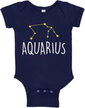 Zodiac Astrology Constellation Star Signs Baby Bodysuit/Toddler T-Shirt for New Baby Boy/Girl